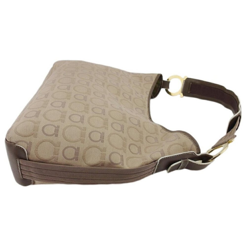 Salvatore Ferragamo Shoulder Bag Beige, brown, gold Women Authentic secondhand
